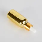 Glass Bottle Glassglassglass Manufacture Glass Bottle 30ml Gold Plated Glass Bottle With Dropper