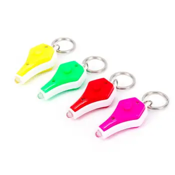Wholesale Cheapest Promotion Christmas small gifts Plastic Charm UV light Keyrings Fashion LED Keychain giveaways