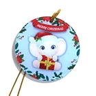 Christmas 2021 Wholesale Manufacture Round Acrylic Double Print Christmas Ornaments