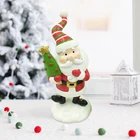 Mini Lovely Mini Cartoon Resin Santa Statue Christmas Decor
