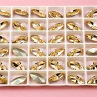 Ab Beads Crystal AB Stones Horse Eye Loose Crystal Rhinestone Beads DZ-3017