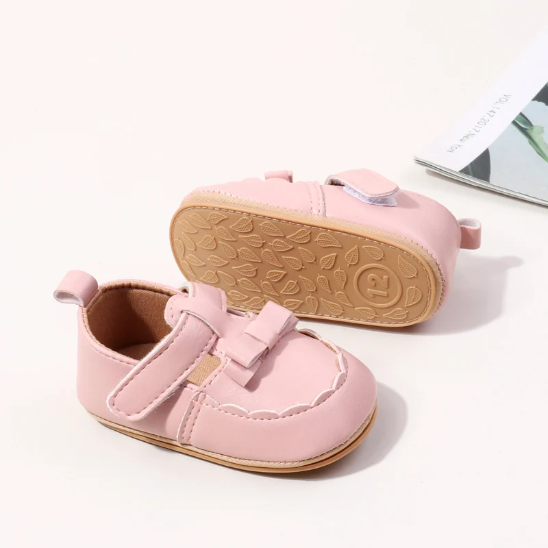 High Quality Solid PU Leather Baby Girl Shoes Breathable Anti-Slippery Dress Shoes for Spring Winter Fashion Trend Features factory