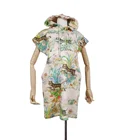 Dresses Factory Custom Tiger Print Side Pockets Hooded Dresses Drawstring Short Sleeve Casual Long Hoodies