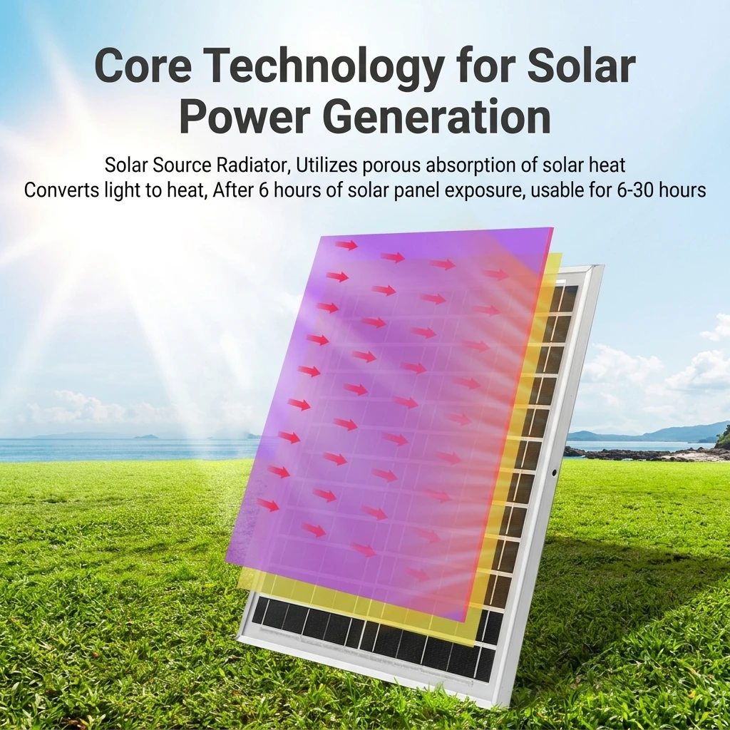 Saving Solar Standing Fan, Solar Panel +DC, 15W(0.02hp) - detail 16