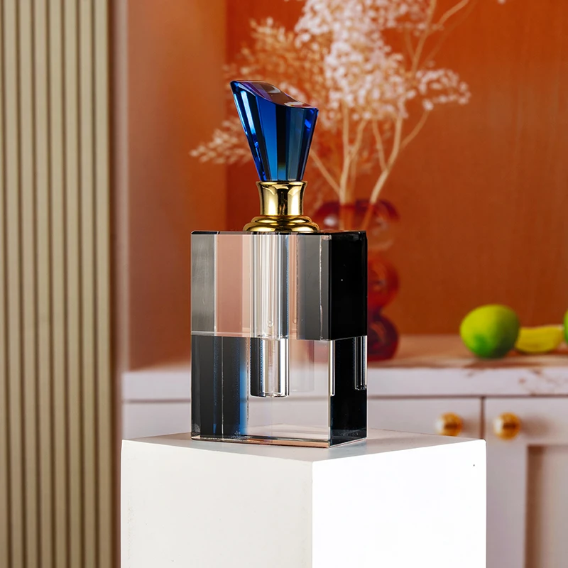 product new design cross stripe simple fashion glass empty bottle 12ml crystal perfume bottle-8