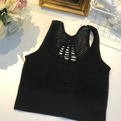 Wholesale Wrapped Breast Tube Top Underwear Ladies Pure Color Breathable Mesh Vest Exercise Running Yoga Bra