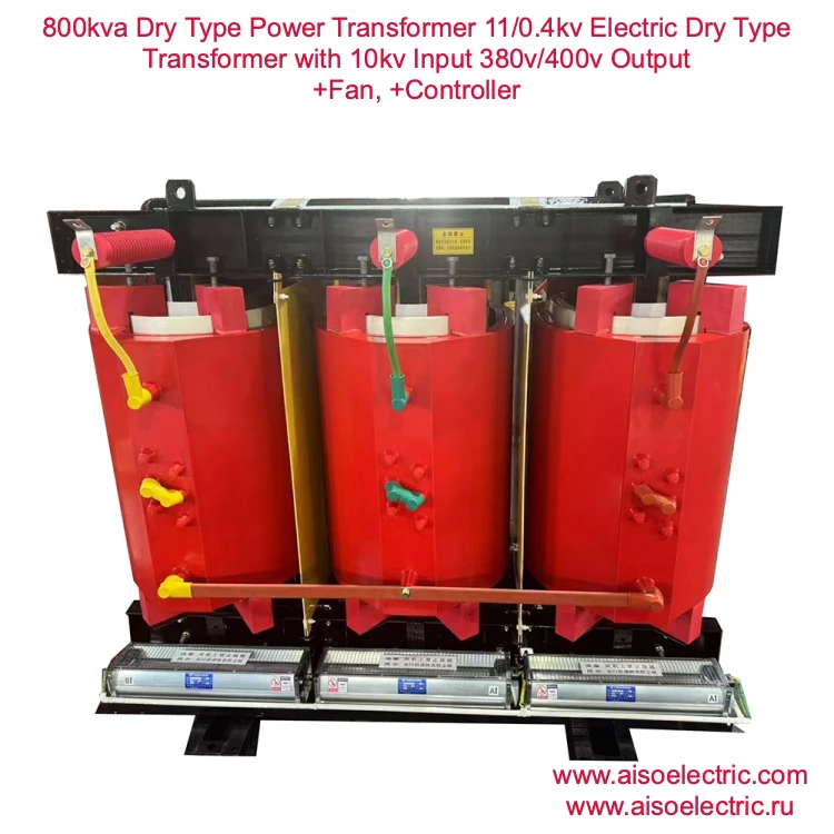 800kva Dry Type Power Transformer 11/0.4kv Electric Dry Type Transformer with 10kv Input 380v/400v Output