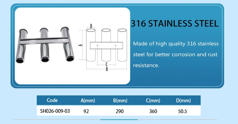 product heavy duty marine accessories fishing boat rods holder adjustable rail mount rod clamp holders stand fishing rod holder-11