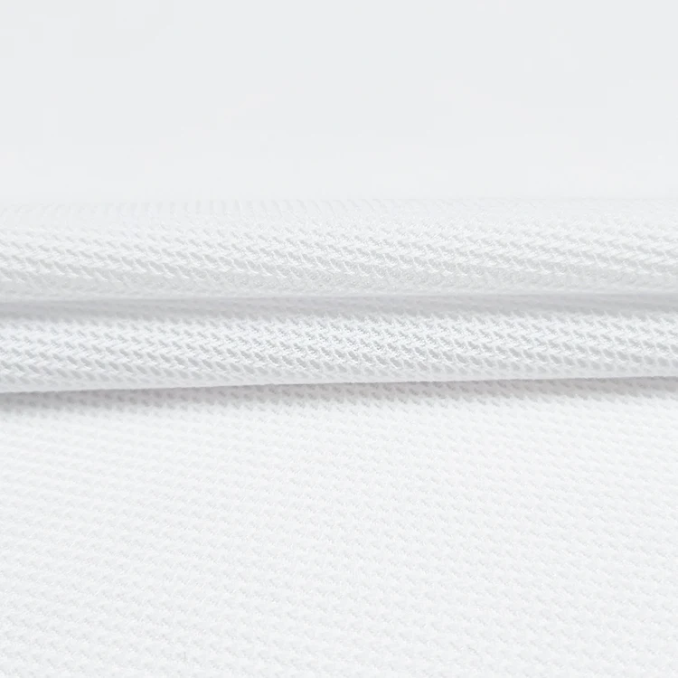 Quick Dry Solid Knitted Eyelet Fabric 100% Polyester Material Bird Eye Fabric for Sportswear manufacture