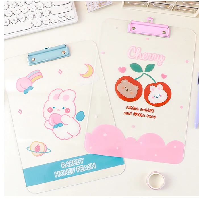 Cute Clip Boards Custom Print Transparent Plastic Acrylic Drawing