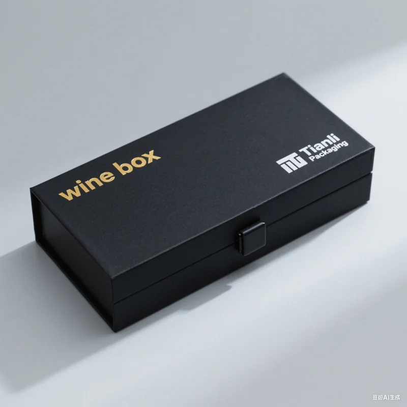 luxury high end customized design flip magnetic closed rigid box red wine brandy champagne black packaging box with inner lining red wine paper box supplier-5