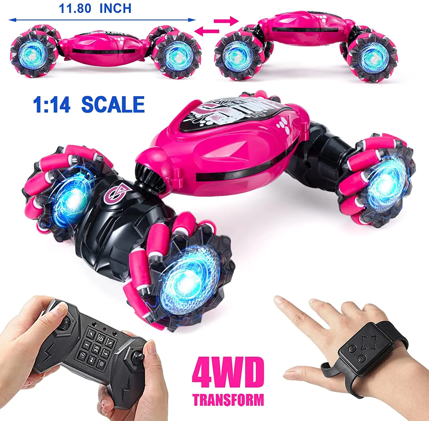 4WD RC Twist Stunt Car 2.4G Remote Control Twistting Cars RC Watch Gesture Sensor Rotation Drift Car Toy