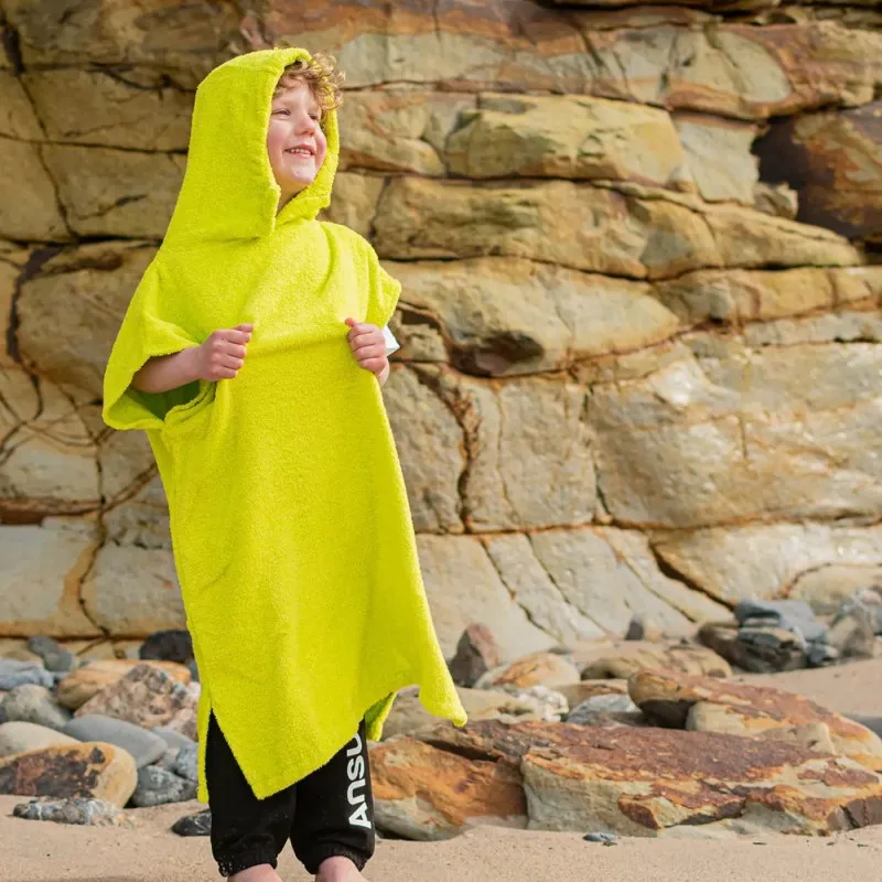 Children's beach changing robe hooded poncho towel