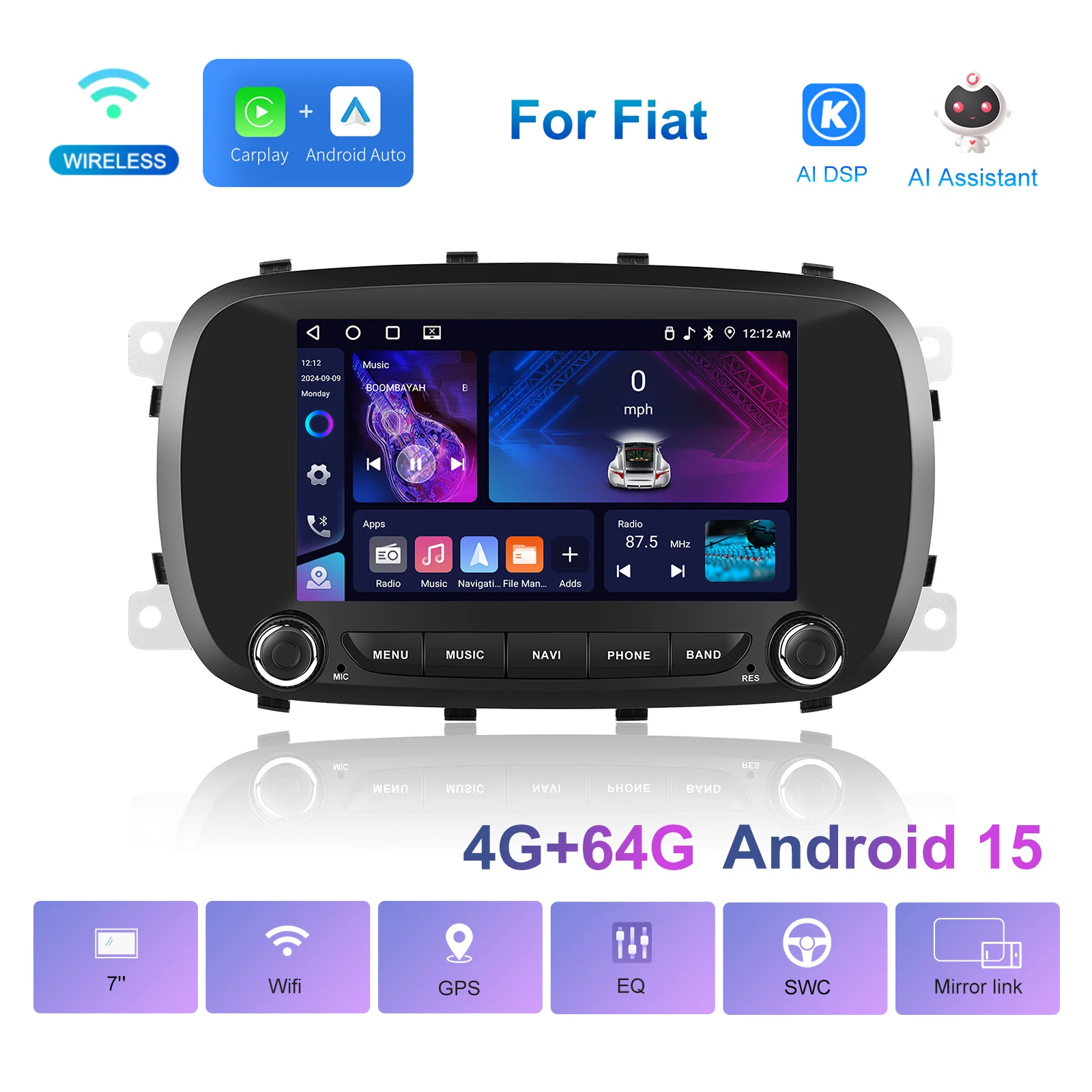 eq for fiat 500x 2014 2020 car audio a4265-0
