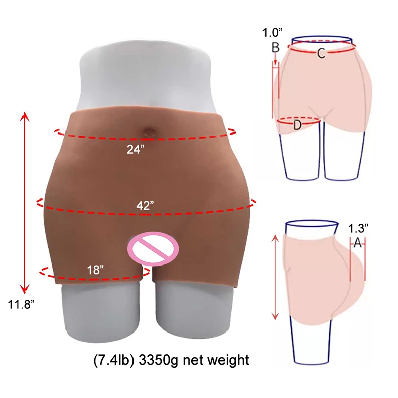 Urchoice Realistic G Hip Buttock Enhancer Silicone Fake Vagina