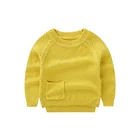 Baby Clothes Wholesale Baby Clothes Boy Girls Knit Pullover Clothes Solid Kids Baby Fall Winter Sweater