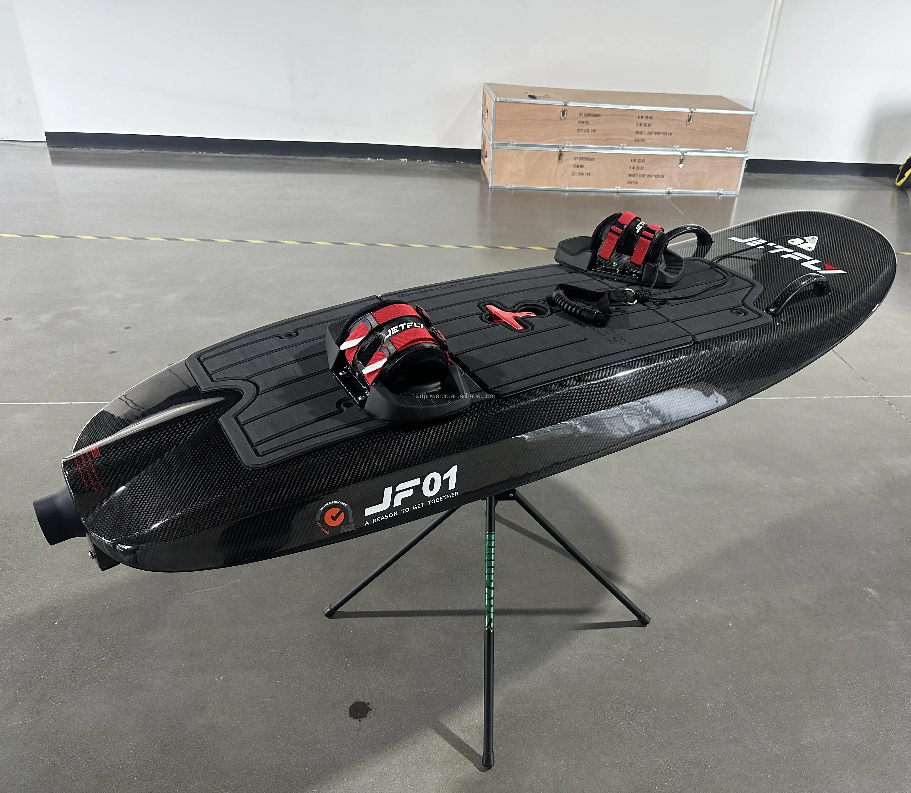 JetFly 01 Beginner Grade Unisex Carbon Fiber Electric Water Surf Board Battery 72v Powered Jet Surfboard Fin Ocean Waters factory