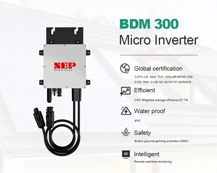 Nep Bdm Micro Solar Inverter W Micro Inverter Grid Tie Pv