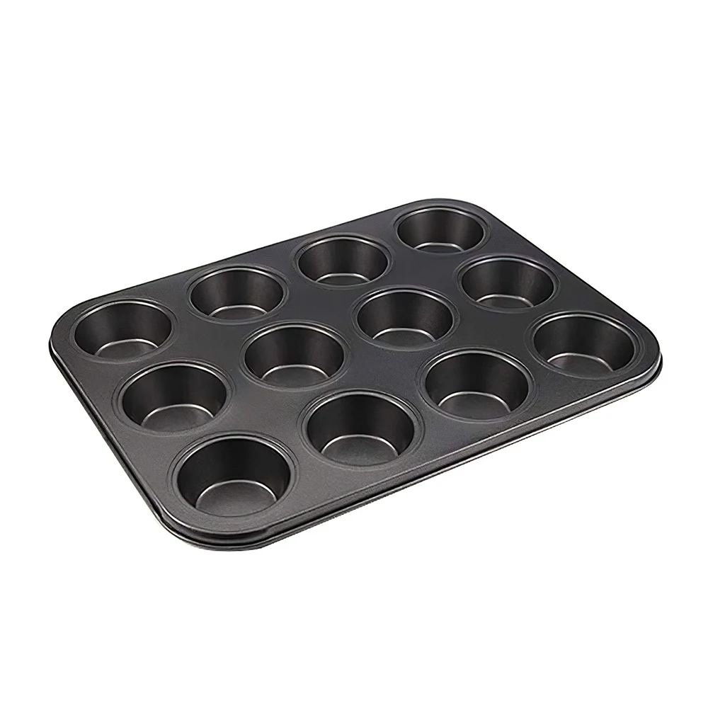 MUFFIN PAN SILICON 12 CUP MOULD NON STICK TRAY 