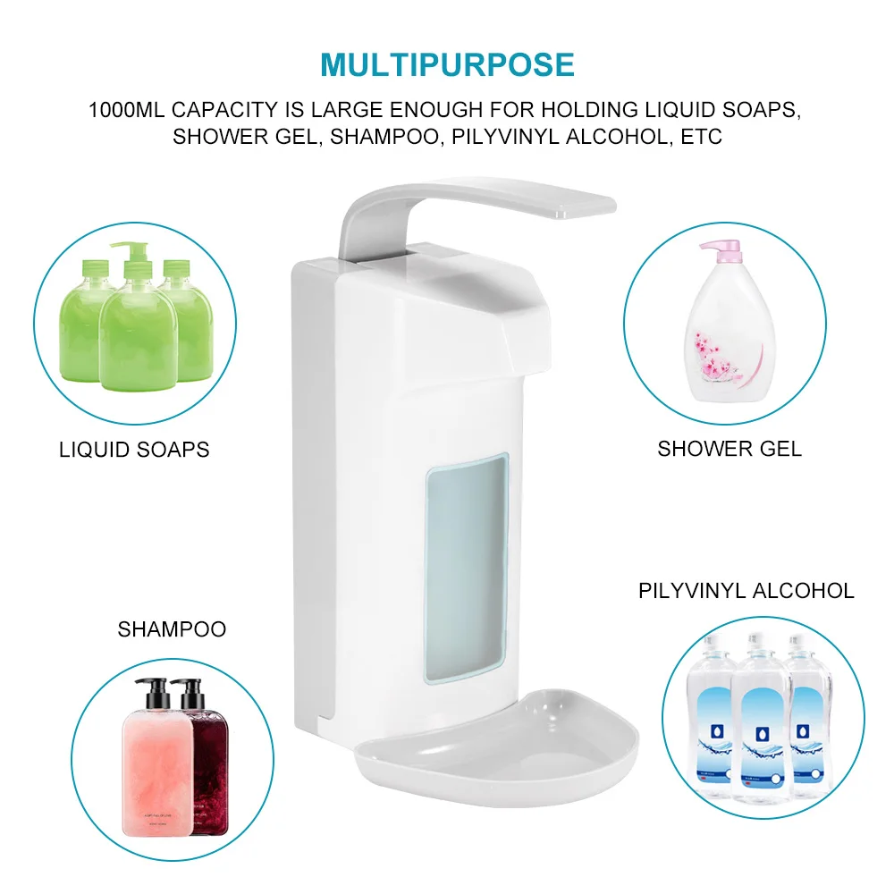 Customized High-quality ABS Elbow Dispenser, Elbow Press Soap Dispenser Wall Mounted & Elbow Soap Dispenser Stainless Steel Pump