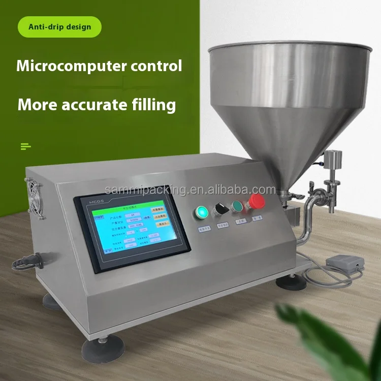 Rotary Gear Pump Grease Thick Liquid Weighing Cream Filling Machine Semi Automatic 1