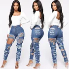 Denim Pants For Popular Style Stretch Denim High Waist Jeans Plus Size Denim Pants For Women