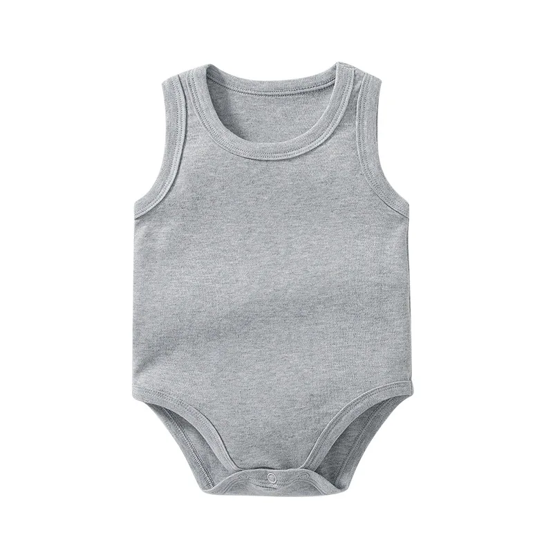 manufacturer Wholesale customization sleeveless baby full romper high quality 100%cotton baby onesie