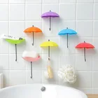 Wall Decorative Hanger Creative Design Umbrella Shaped Adhesive Wall Hook Decorative Wall Mounted Hanger
