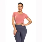 2021 New Quick-drying Women High Quality Gym Top Short Sleeve Yoga Wear