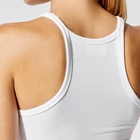 Tank Top High Quality Custom Logo Gym Ribbed Tank Top Round Neck Sleeveless Casual Blouse Tank For Women