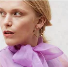 Hoop Earrings Custom O-Shaped Korean Temperament Geometry Simple Women Stainless Steel Hoop Earrings Sets