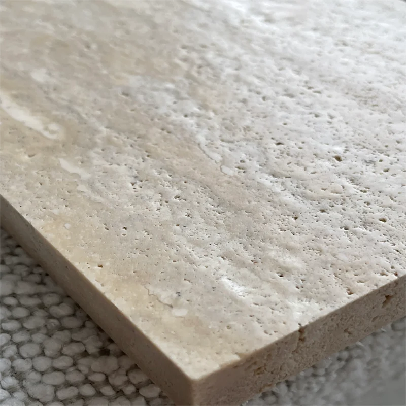 product high quality factory supply round white travertine marble slab table top-8