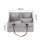 Baby Diaper Bag Large Capacity Felt Baby Nappy Organizer Storage Mommy Diaper Caddy Tote Bag
