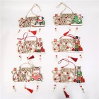 Christmas Tree 2021 New Wooden Christmas Pendant 3D Diy Wooden Christmas Tree With Ornament Pendant Sets