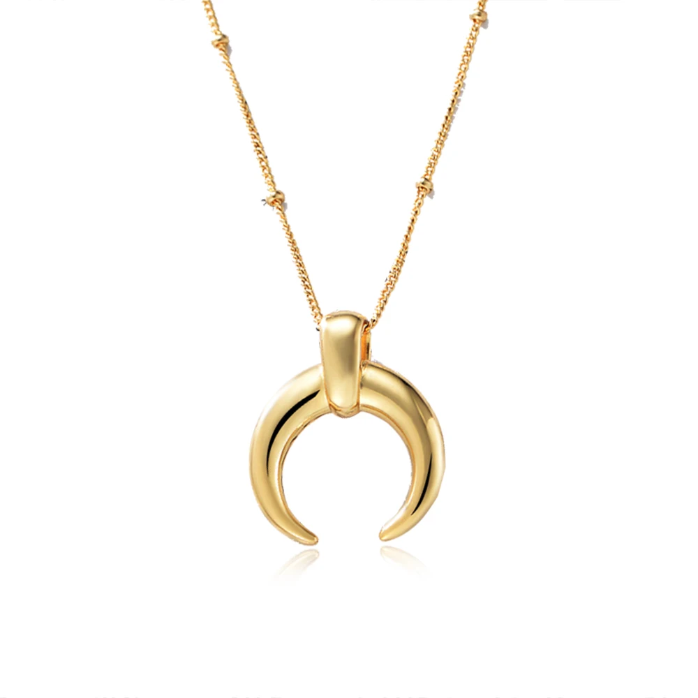 Women Horn 925 Sterling Silver 18k Gold 