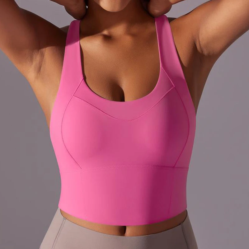 New Stock Arrival Fitness Activewear Cross Back Bra Custom Logo Sports Top Gym Workout Sports Bra Yoga For Women
