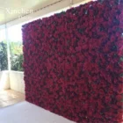 Wholesale Event Decor White And Pink Artificial Flowers Wall For Wedding Decor Backdrop