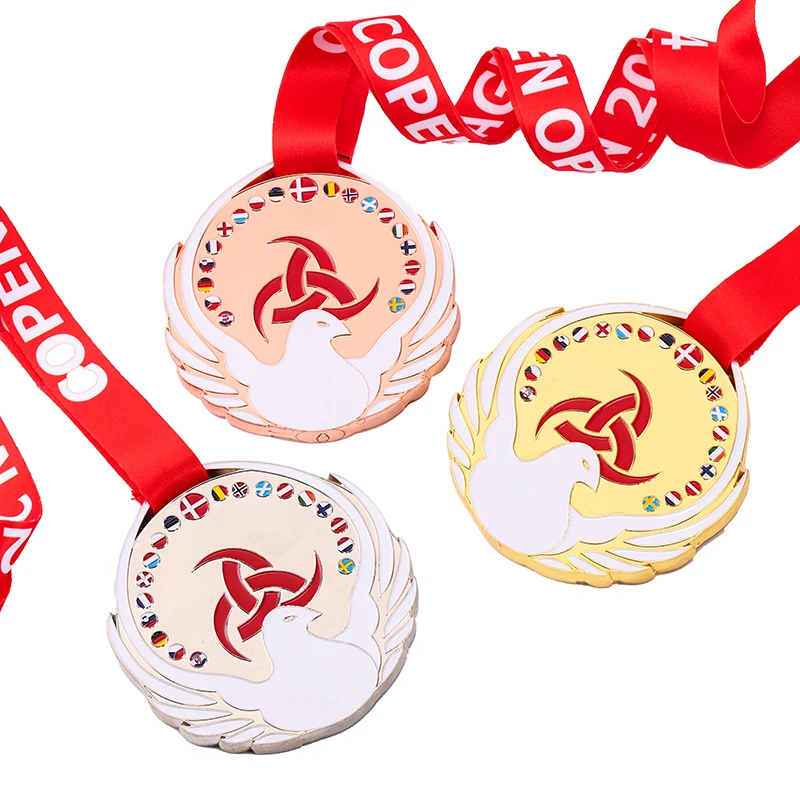 Custom 3D Gold Silver Bronze Zinc Alloy Metal Medalla Sport Medal Jiu Jitsu Judo Kung Fu Karate Taekwondo Medal manufacture