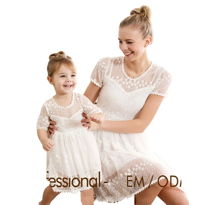 Custom Mother And child dress Kids Cloths mother daughter lace dress wholesale brand dresses
