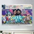 Modern Popular Colorful Graffiti Artwork Painting Canvas Printed Graffiti Wall Artworks Painting