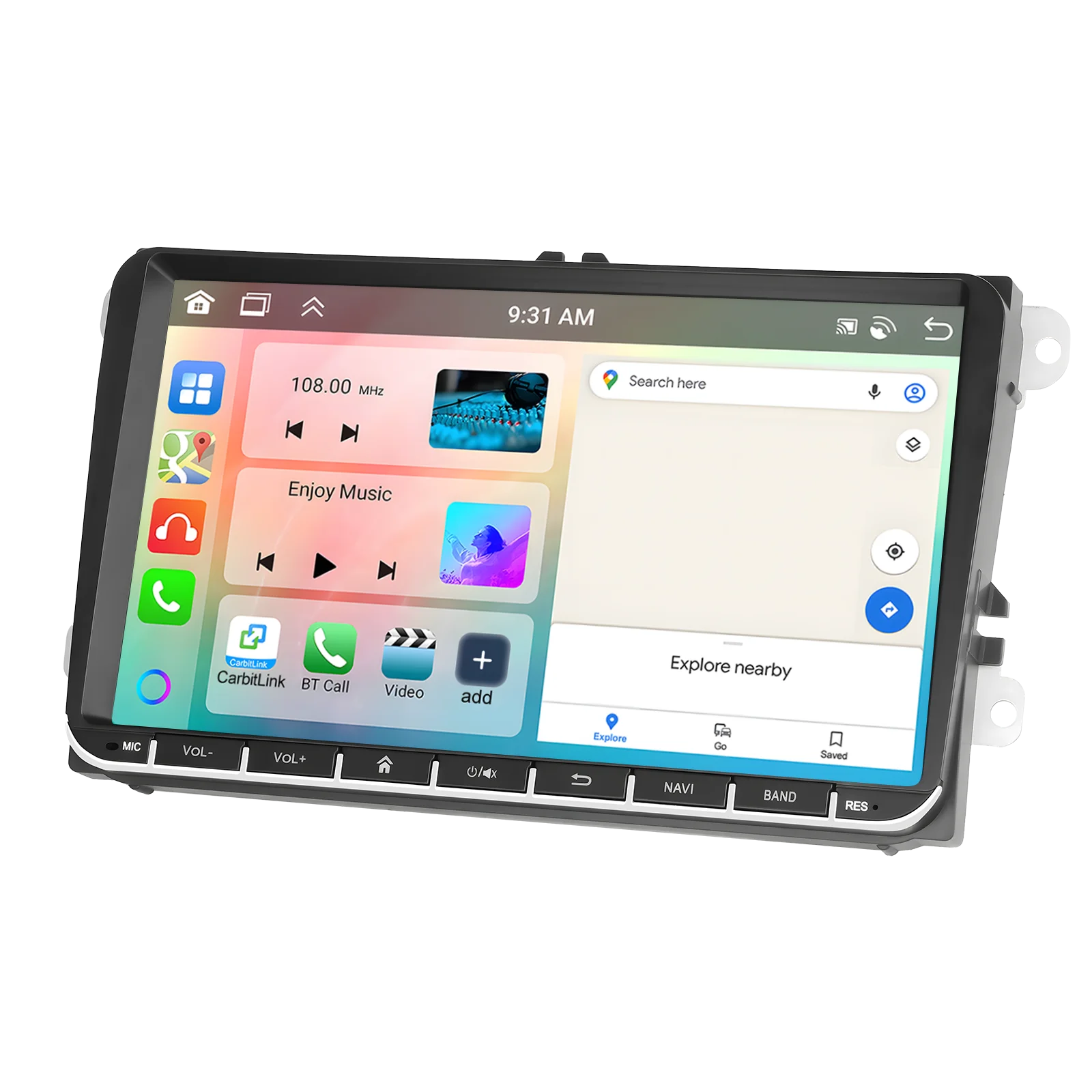 Podofo 6+128G 9" Android Car Audio Carplay Android Auto Radio Para Auto GPS WIFI for Volkswagen/VW/Passat/Golf/MK5/Jetta T5/Polo A4199 factory