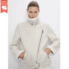 Leather Jacket Comfortable Warm Lambswool Motorcycle Leather Jacket Autumn Women Winter 2020