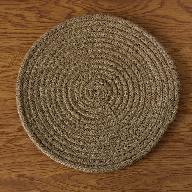 Woven Heat Resistant Jute Woven Natural Placemats for Dining Table