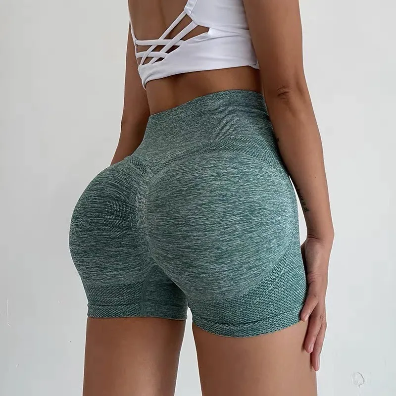 2023 Wholesale New Fashion Women Shorts Slim Solid Color Lift The Hips Sports High Elastic Sport Short Leggings Yoga Pants