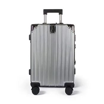 Manufacturer Travel Suitcases-New Product High Quality Aluminium Frame  Luggage Unisex Hard-Sided ABS and PC Cabin Luggage