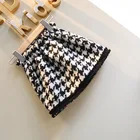 Elegant Style 2021 Spring Autumn Kids Clothing Plaid Jacket And Skirt Set Jacket And Skirt Set