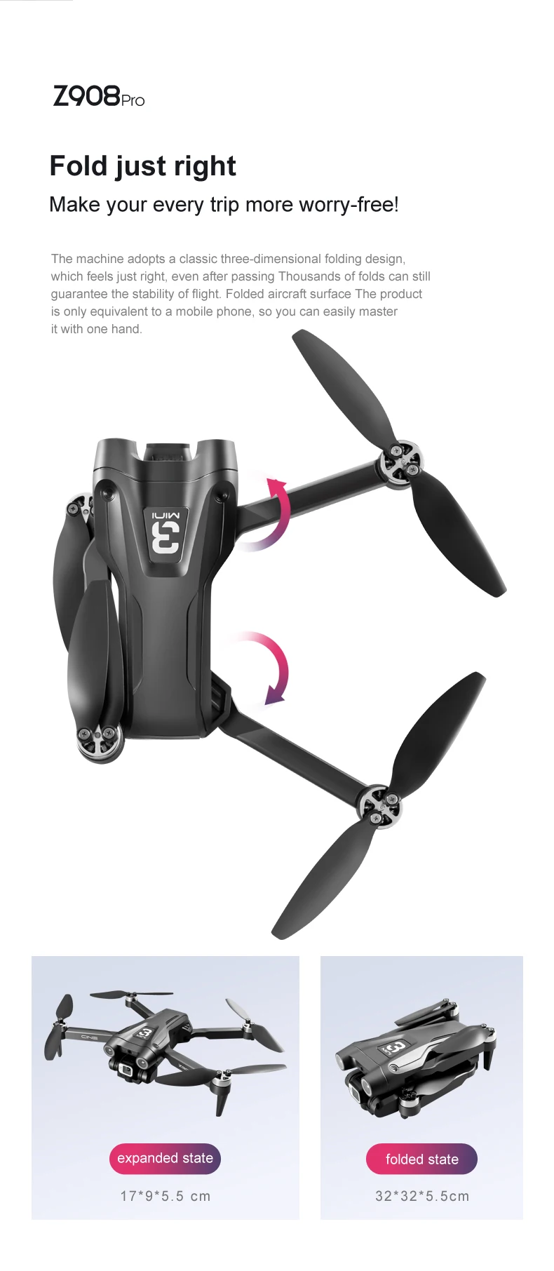 Drone Z908 Pro 4K professionnel HD, double caméra - Drones et multirotors (10353161