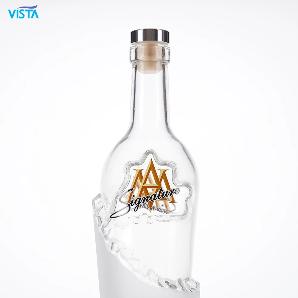 Ml Frosted Luxury High Flint Clear Glass Bottle Buy Fancy Glass