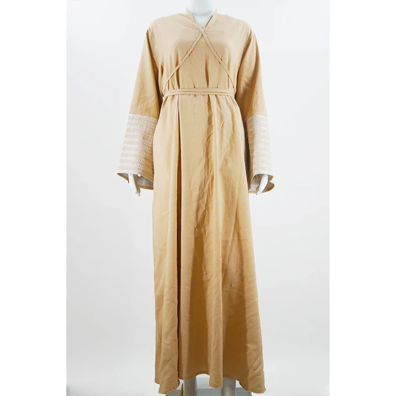 Solid Color Women's Abaya Dress New Design Islamic Jubba Breathable Hotsale Boutique Daily for Daffah Jubah From Malaysia factory