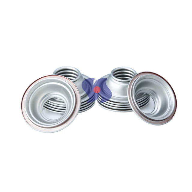 60mm Diameter Clear Lacquer Tin Can Lids round Metal Stretch Lid for Aerosol Bottles and Chemicals Featuring Top Cone and Dome